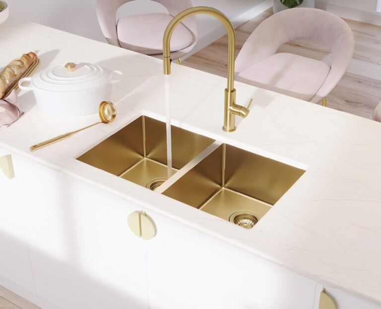 Luxury sink cabinet UAE – polished kitchen fit-out by Amana Interiors LLC