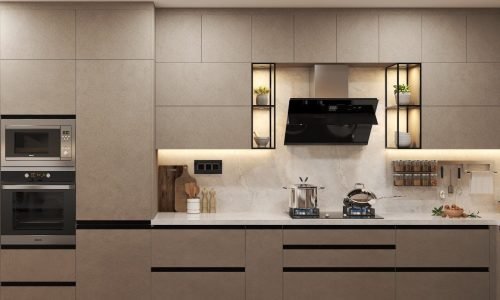 Customized kitchen layout UAE – Amana Interiors and Decorations
