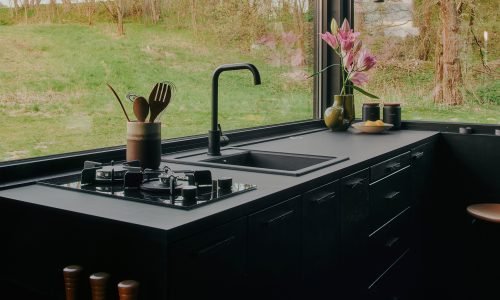 Durable custom sink cabinets UAE – waterproof design by Amana Interiors